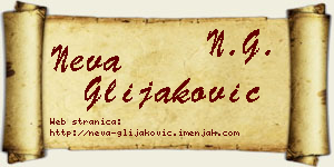 Neva Glijaković vizit kartica
